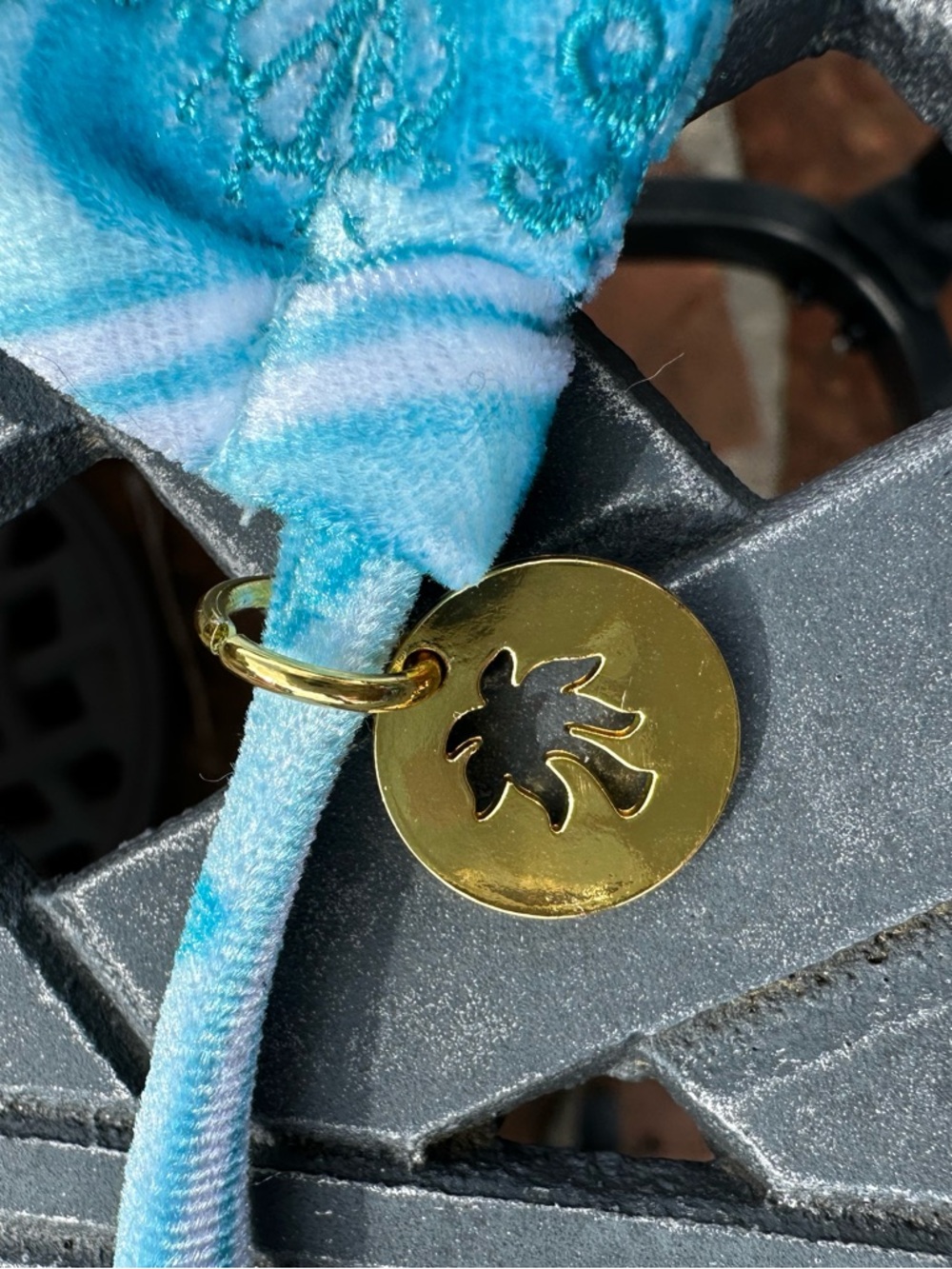 Blue Patterned Triangle String Bikini Set - Picture 4 of 6